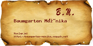 Baumgarten Mónika névjegykártya