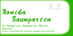 monika baumgarten business card